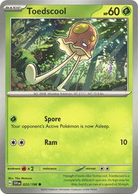 Toedscool - 025/198 - SV01: Scarlet & Violet Base Set (SVI) #025/198 - Common Pokémon Trading Card