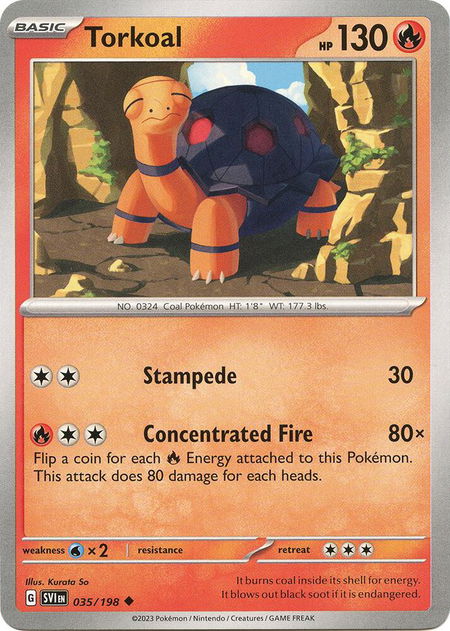 Torkoal - SV01: Scarlet & Violet Base Set Pokémon trading card