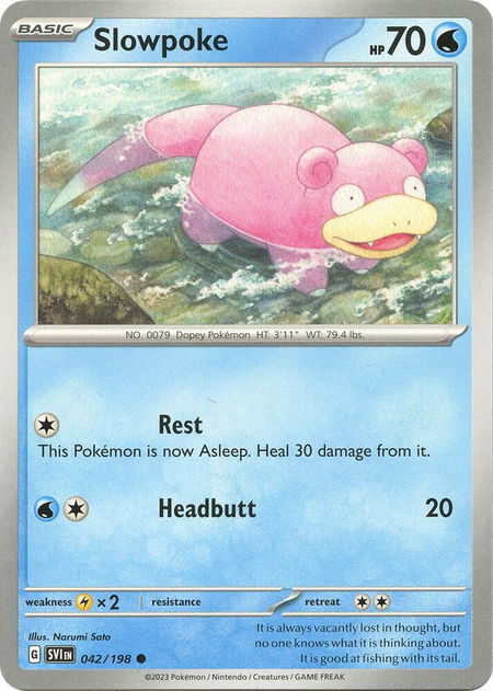 Slowpoke - 042/198 - SV01: Scarlet & Violet Base Set Pokémon trading card
