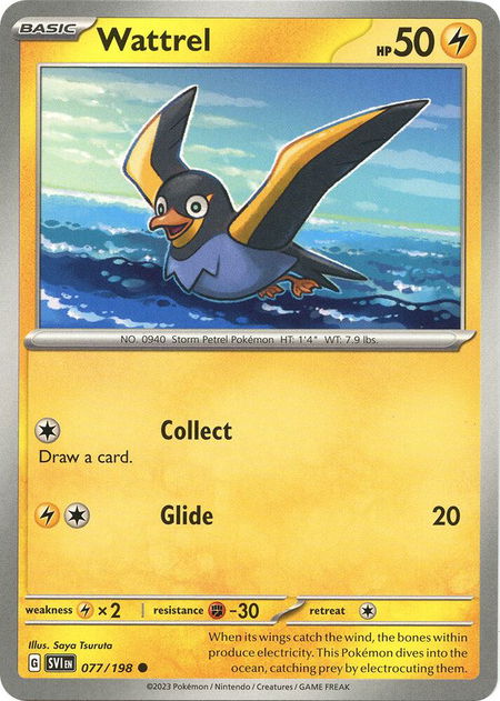 Wattrel - 077/198 - SV01: Scarlet & Violet Base Set Pokémon trading card