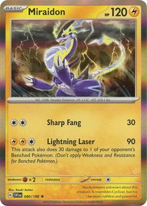 Miraidon - SV01: Scarlet & Violet Base Set (SVI) #080/198 - Rare Pokémon Trading Card