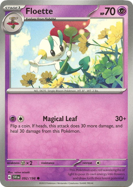 Floette trading card from SV01: Scarlet & Violet Base Set Floette - SV01: Scarlet & Violet Base Set Pokémon trading card