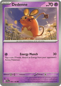 Dedenne - 094/198 - SV01: Scarlet & Violet Base Set (SVI) #094/198 - Common Pokémon Trading Card