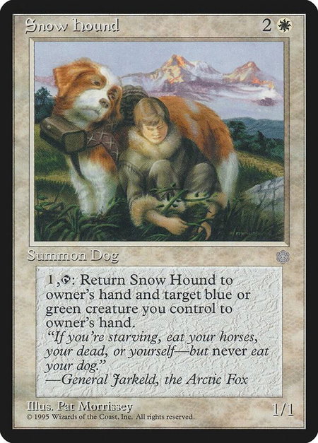 Snow Hound - Ice Age Magic: The Gathering trading card