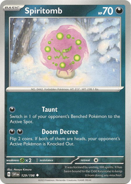 Spiritomb - SV01: Scarlet & Violet Base Set Pokémon trading card
