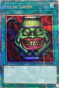 Pot of Greed (Quarter Century Secret Rare) - The Pot Collection (TBC1) #TBC1-ENS01 - Quarter Century Secret Rare YuGiOh Trading Card