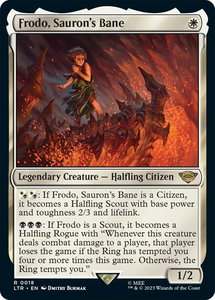 Frodo, Sauron's Bane - Universes Beyond: The Lord of the Rings: Tales of Middle-earth (LTR) #18 - Rare Magic: The Gathering Trading Card