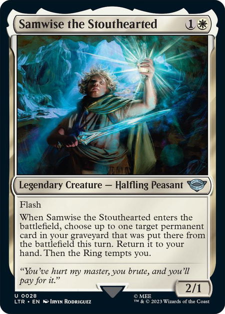 Samwise the Stouthearted - Universes Beyond: The Lord of the Rings: Tales of Middle-earth Magic: The Gathering trading card