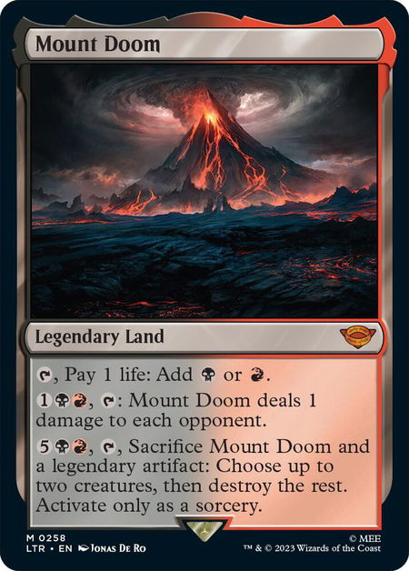 Mount Doom - Universes Beyond: The Lord of the Rings: Tales of Middle-earth Magic: The Gathering trading card