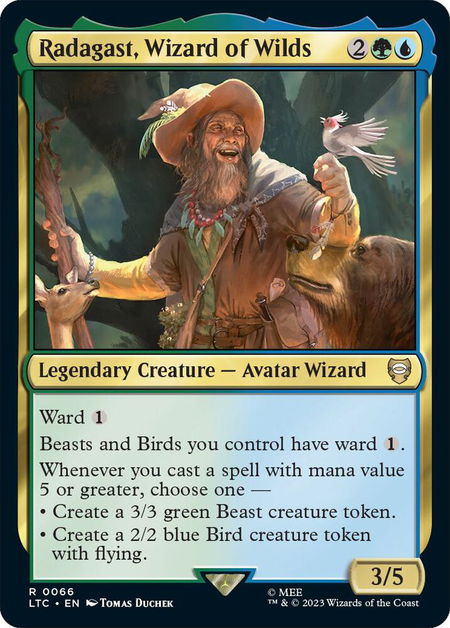 Radagast, Wizard of Wilds - Commander: The Lord of the Rings: Tales of Middle-earth Magic: The Gathering trading card