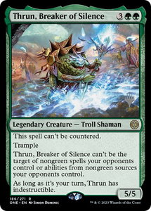 Thrun, Breaker of Silence - Promo Pack: Phyrexia: All Will Be One (PPONE) #186p - Rare Magic: The Gathering Trading Card