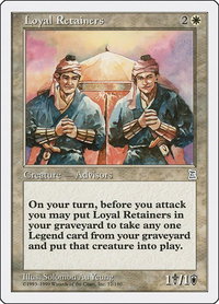 Loyal Retainers - Portal Three Kingdoms (PTK) #12 - Uncommon Magic: The Gathering Trading Card
