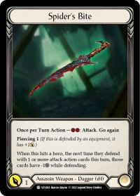 Spider's Bite - Blitz Deck: Outsiders - Uzuri  #UZU002 - Common Flesh and Blood Trading Card