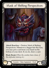 Mask of Shifting Perspectives - Blitz Deck: Outsiders - Uzuri  #UZU003 - Common Flesh and Blood Trading Card