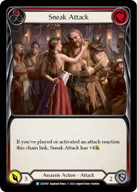 Sneak Attack (Red) - Blitz Deck: Outsiders - Uzuri  #UZU007 - Rare Flesh and Blood Trading Card