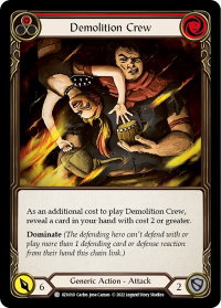 Demolition Crew (Red) - Blitz Deck: Outsiders - Uzuri  #UZU010 - Common Flesh and Blood Trading Card