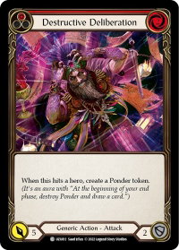 Destructive Deliberation (Red) - Blitz Deck: Outsiders - Uzuri  #UZU011 - Common Flesh and Blood Trading Card