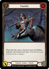 Humble (Red) - Blitz Deck: Outsiders - Uzuri  #UZU012 - Rare Flesh and Blood Trading Card
