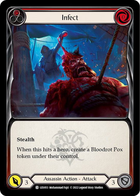 Infect (Red) - Blitz Deck: Outsiders - Uzuri Flesh and Blood trading card