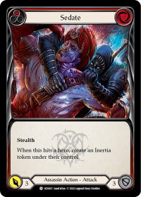 Sedate (Red) - Blitz Deck: Outsiders - Uzuri  #UZU015 - Common Flesh and Blood Trading Card