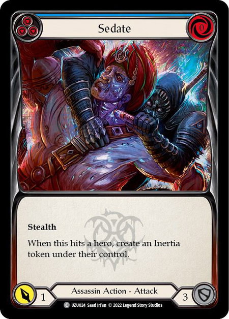 Sedate (Blue) - Blitz Deck: Outsiders - Uzuri Flesh and Blood trading card