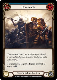 Unmovable (Blue) - Blitz Deck: Outsiders - Uzuri  #UZU027 - Common Flesh and Blood Trading Card