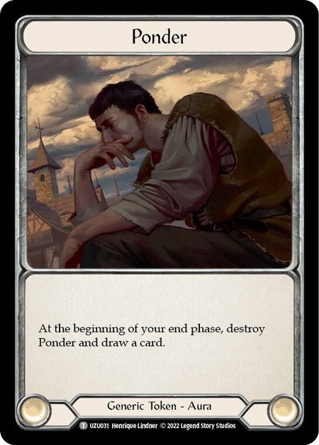 Ponder trading card from Blitz Deck: Outsiders - Uzuri Ponder - Blitz Deck: Outsiders - Uzuri Flesh and Blood trading card