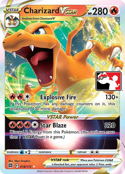Charizard VSTAR trading card from Prize Pack Series Cards Charizard VSTAR - Prize Pack Series Cards Pokémon trading card
