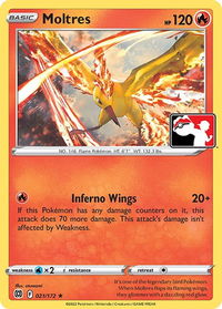 Moltres - Prize Pack Series Cards  #021/172 - Rare Pokémon Trading Card