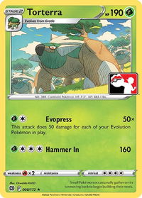 Torterra - Prize Pack Series Cards  #008/172 - Rare Pokémon Trading Card