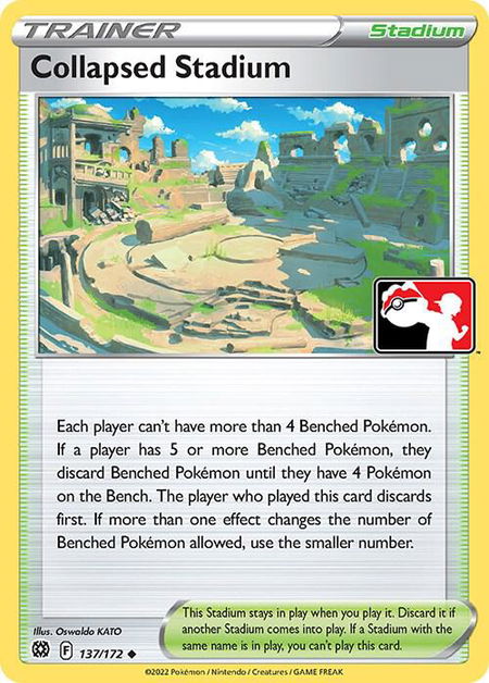 Collapsed Stadium trading card from Prize Pack Series Cards Collapsed Stadium - Prize Pack Series Cards Pokémon trading card