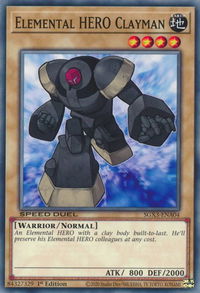 Elemental HERO Clayman - Speed Duel GX: Duelists of Shadows (SGX3) #SGX3-ENA04 - Common / Short Print YuGiOh Trading Card