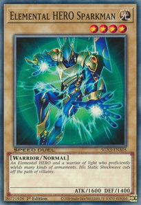 Elemental HERO Sparkman - Speed Duel GX: Duelists of Shadows (SGX3) #SGX3-ENA05 - Common / Short Print YuGiOh Trading Card