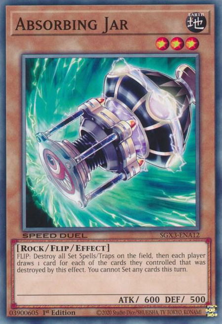 Absorbing Jar - Speed Duel GX: Duelists of Shadows YuGiOh trading card