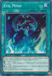 Evil Mind - Speed Duel GX: Duelists of Shadows (SGX3) #SGX3-ENA15 - Common / Short Print YuGiOh Trading Card