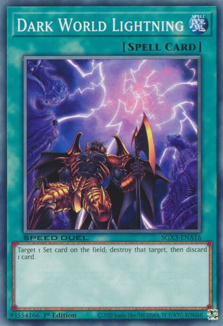 Dark World Lightning - Speed Duel GX: Duelists of Shadows YuGiOh trading card