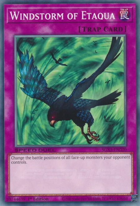 Windstorm of Etaqua - Speed Duel GX: Duelists of Shadows YuGiOh trading card