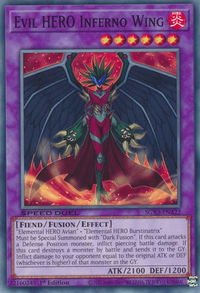 Evil HERO Inferno Wing - Speed Duel GX: Duelists of Shadows (SGX3) #SGX3-ENA22 - Common / Short Print YuGiOh Trading Card