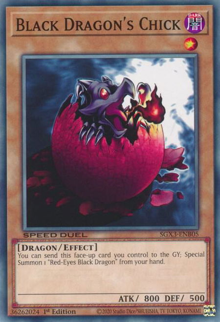 Black Dragon's Chick - Speed Duel GX: Duelists of Shadows YuGiOh trading card