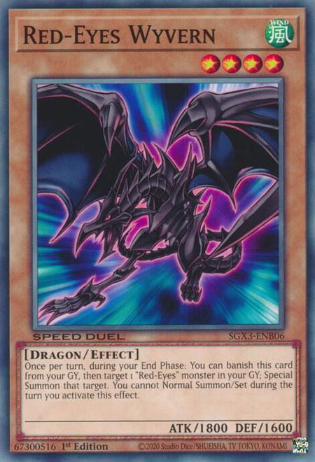 Red-Eyes Wyvern - Speed Duel GX: Duelists of Shadows YuGiOh trading card