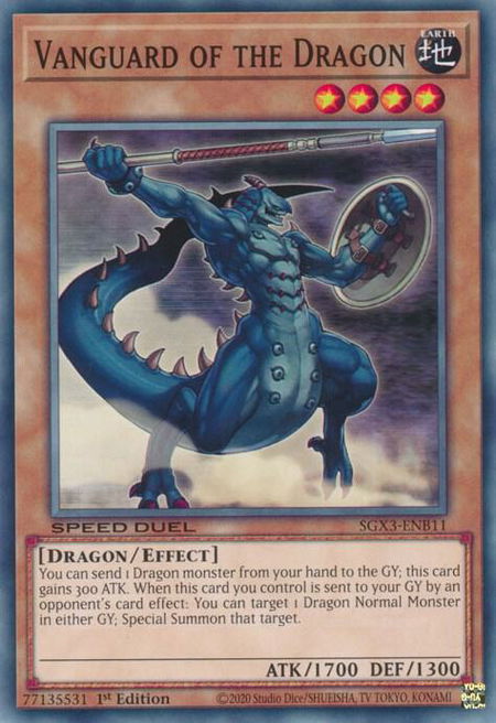 Vanguard of the Dragon - Speed Duel GX: Duelists of Shadows YuGiOh trading card