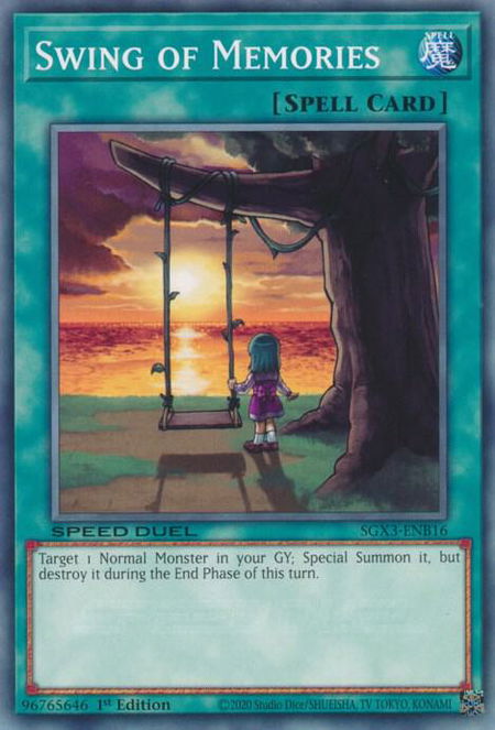 Swing of Memories - Speed Duel GX: Duelists of Shadows YuGiOh trading card