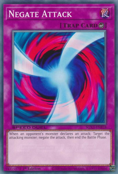 Negate Attack trading card from Speed Duel GX: Duelists of Shadows Negate Attack - Speed Duel GX: Duelists of Shadows YuGiOh trading card
