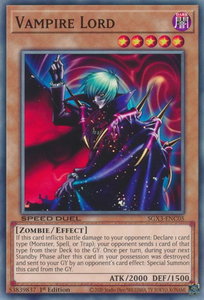 Vampire Lord - Speed Duel GX: Duelists of Shadows (SGX3) #SGX3-ENC05 - Common / Short Print YuGiOh Trading Card