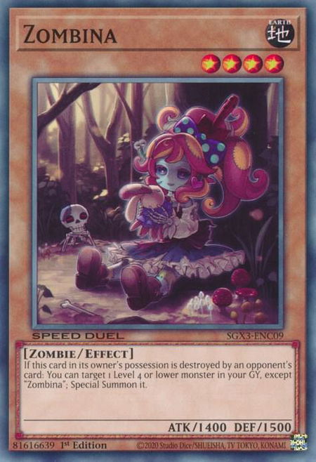 Zombina - Speed Duel GX: Duelists of Shadows YuGiOh trading card