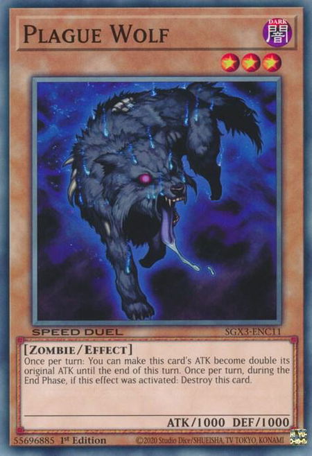 Plague Wolf - Speed Duel GX: Duelists of Shadows YuGiOh trading card