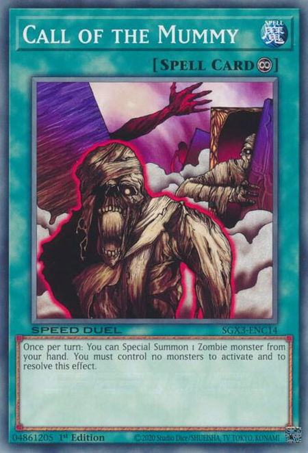 Call of the Mummy - Speed Duel GX: Duelists of Shadows YuGiOh trading card