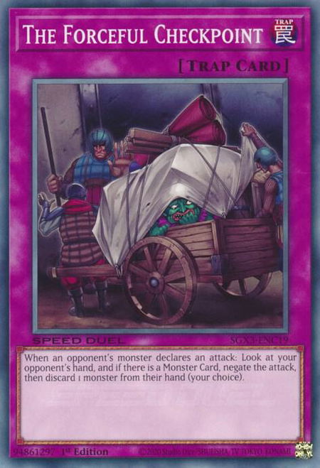 The Forceful Checkpoint - Speed Duel GX: Duelists of Shadows YuGiOh trading card