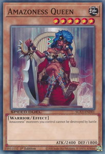 Amazoness Queen - Speed Duel GX: Duelists of Shadows (SGX3) #SGX3-END01 - Common / Short Print YuGiOh Trading Card