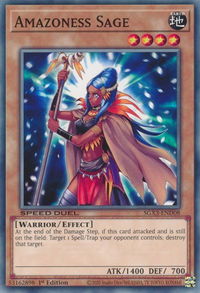 Amazoness Sage - Speed Duel GX: Duelists of Shadows (SGX3) #SGX3-END08 - Common / Short Print YuGiOh Trading Card